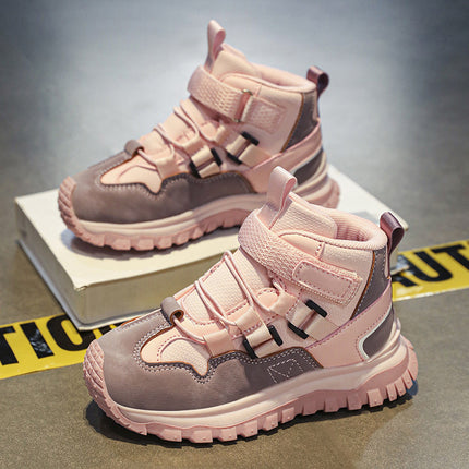 Boys' sneaker 2024 Fall/Winter New Mid-Large Children's Non-Slip Soft Bottom High-top Torre Shoes Boys' Trendy Running Shoes