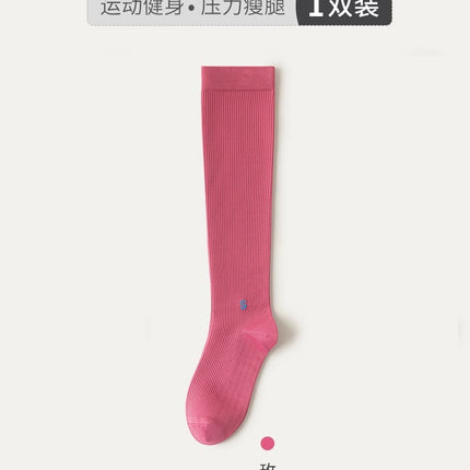 Compression socks sports compression calf socks professional rope skipping running women's socks summer fitness stockings non-slip yoga socks
