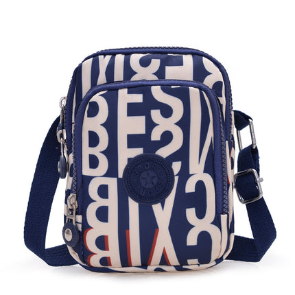 2025 New Mini Vertical Mobile Phone Bag Casual Printed Casual Crossbody Bag Oxford Easiest for Match Fashion Shoulder Women's Bag