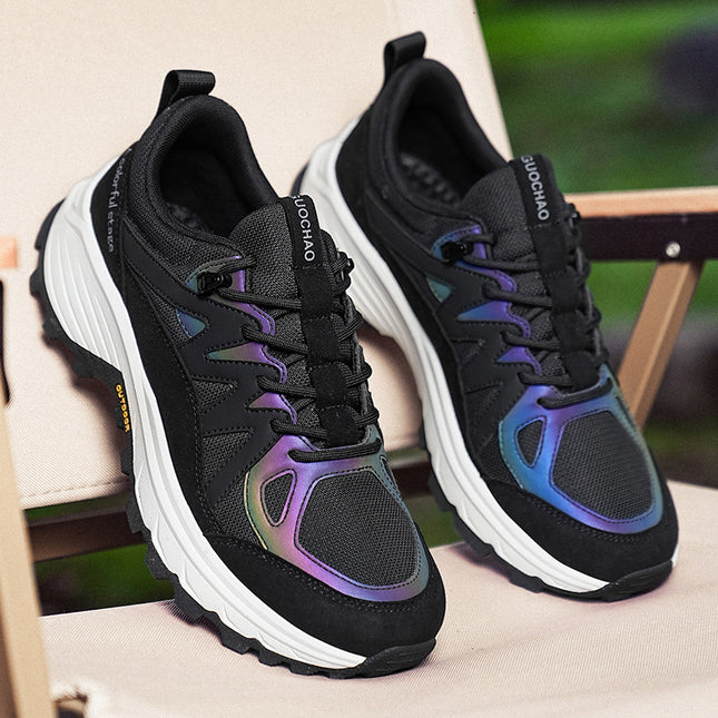 Men's Shoes, Dad Shoes, New Men's Shoes, Middle-Aged Non-Slip Sports Breathable Outdoor Hiking Spring and Summer Mesh Casual Shoes