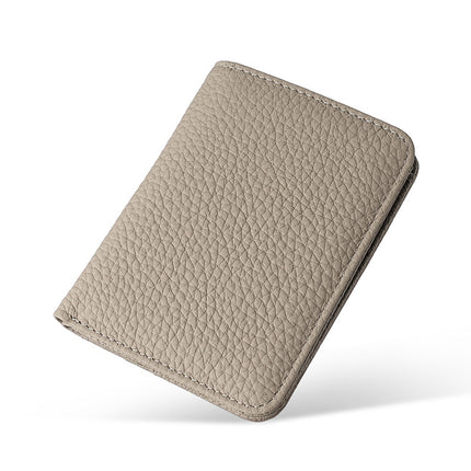 Cross-border Mini Cowhide Women's Wallet RFID Ultra-thin Short Genuine Leather Anti-magnetic Card Holder Women's Simple Sweet Small Wallet