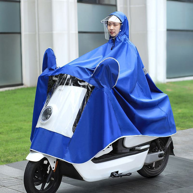 Raincoat for Electric Scooters, Single/Double Person, Enlarged and Thickened, Rainproof, Motorcycle Riding, Double Brim, Wholesale