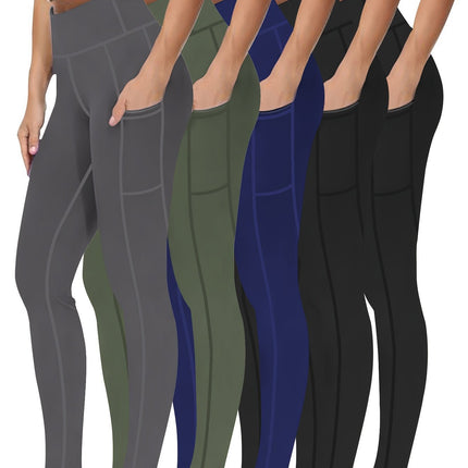 Five Piece Set of Oversized Sports Leggings for Women'S9 Po