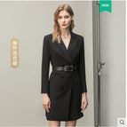 Black long sleeve dress / S