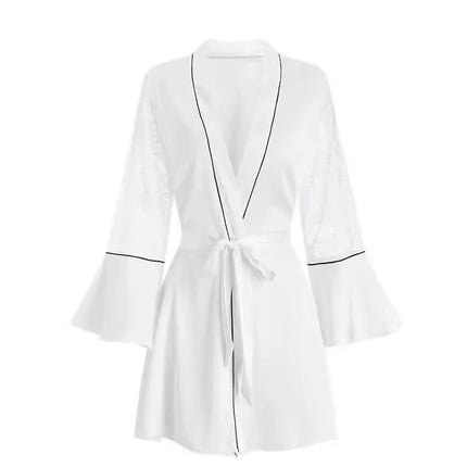 2026 New Sexy High-End Dress, Ice Silk Nightgown, Lace Dress with Straps, V-Neck Nightgown with Chest Pads