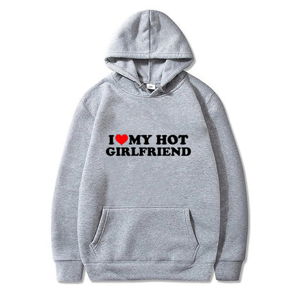 [Cross-border European Code] Divertente stampato I Love My Hot Hoodie