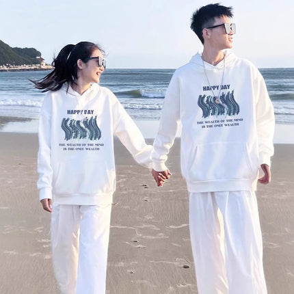 High-End Oversize Tops for Men and Women, Special Couple Wear, Autumn and Winter Velvet Hooded Sweatshirts, Trendy Brand Class Uniforms