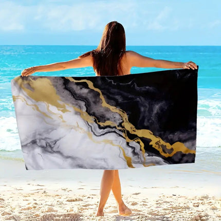 Cross-border Beach Towel Quick-drying Absorbent Beach Towel Microfiber Digital Printing Bath Towel Adult Amazon Plus