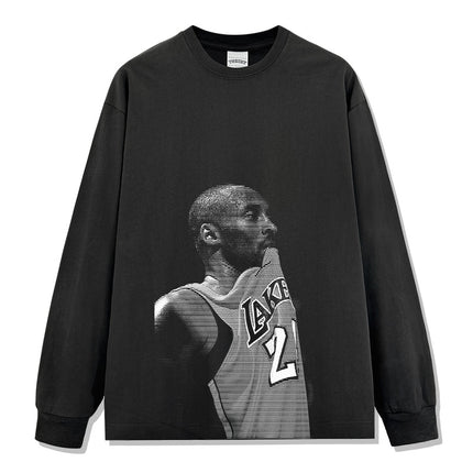 Loose Casual Kobe-Style Trendy Short-Sleeve High-Street Retro Heavyweight Pure Cotton Solid Color T-Shirt with Direct Spray Print by a Trendy Brand