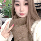 Blended wool scarf khaki / 165