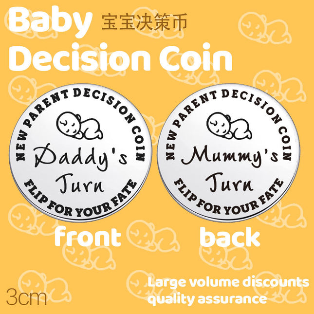 Carefully Selected New Amazon Baby Decision Coin Lucky Coin Toy Stainless Steel Coin Choices Encourage Friends Metal
