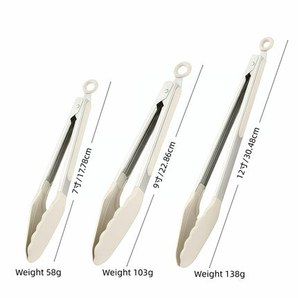 Cross-Border Silicone Clips, High Temperature Resistant Kitchen Anti-Scalding Barbecue Barbecue Clips, Food Clips, Household Stainless Steel Steak Clips