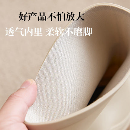 Cross-border mid-barrel rain boots men's waterproof non-slip fishing rain boots car wash fleece-lined warm water shoes camping rubber cover rain boots