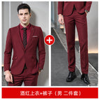 Male wine red (jacket pants) / S