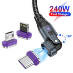 240w black cable + (android + tc + apple) / 1m wires