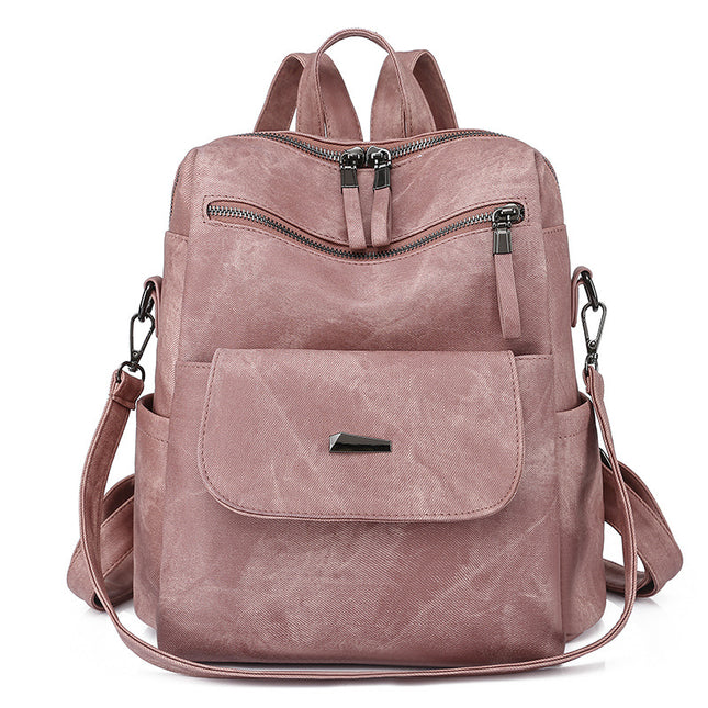 Cross-Border Backpack Backpack Women's K-Style Large Capacity Women's Backpack Backpack Women's Bag Pu Women's Bag