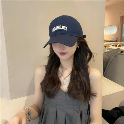 Summer High-End Baseball Cap for Women, Korean Trendy Versatile Sun Hat for Men, Casual Peaked Cap, Large Brim Sun Hat