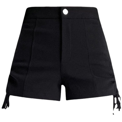 Hot Hot New Sexy 2024 High Waist Tight Pants Drawstring Spring and Summer Slimming Super Shorts Women's Pure Desire Style