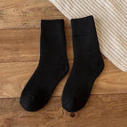 Solid color terry: black / 5 pairs/free size