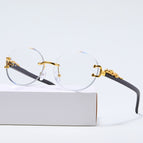 Gold frame white film