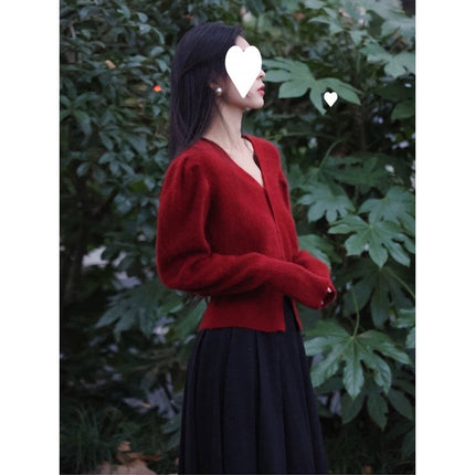 2024 new autumn clothes with a set of women's new small high-end wear red two-piece suit skirt trend