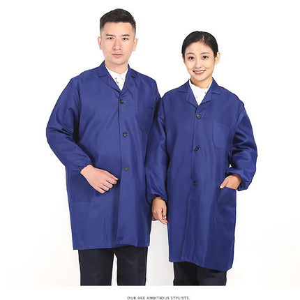 Work Clothes Men's Wear Big Gown Camouflage Labor Insurance Coat Long-sleeved Carrying Wear-resistant Auto Repair Dirty-resistant Blue Factory Clothes Overalls