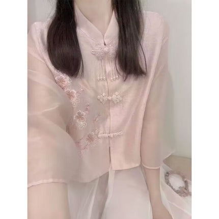 Spring New Chinese Style Women's Clothing National Style Two-piece Suit High-end Beautiful Hanfu Improved Han Element Dress