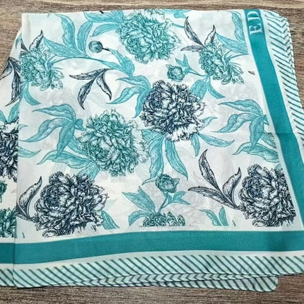 Simulated Silk Printed Silk Scarf for Women, Korean Cashew Leopard Print Headscarf, Four-Season Scarf, Professional Scarf Wholesale