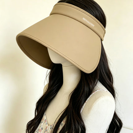 Upf50+ Large Brim Sun Hat for Women, Uv Protection, Open-Top Hat, Cycling Face-Covering Sun Hat, Breathable Ice Silk