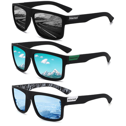 Amazon cross-border elastic paint large frame anti-ultraviolet cycling mirror Europe and the United States outdoor color-changing driving polarized sunglasses 91