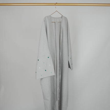 Cross-Border Embroidered Ethnic Cardigan Open-Style Long-Sleeve Heart Embroidery Linen Ethnic Clothing