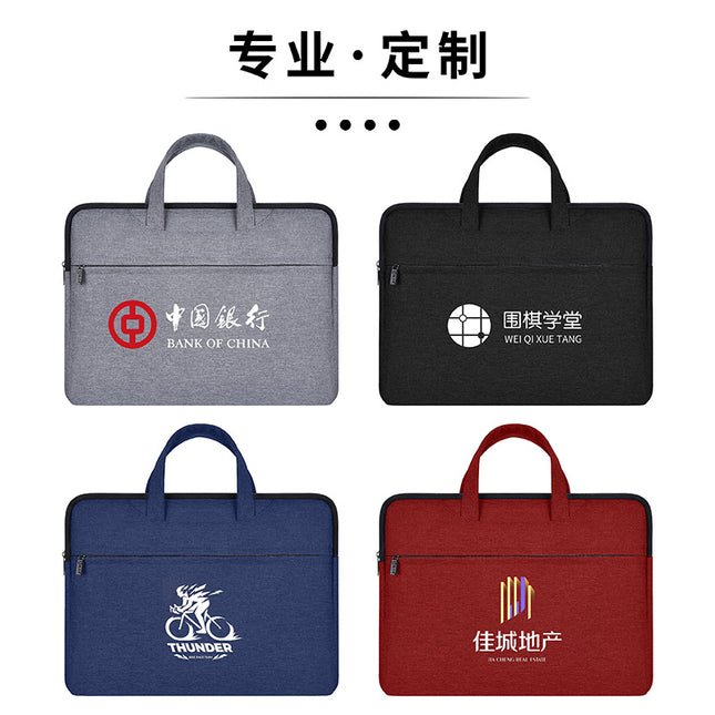 Office Handbag Large Capacity Canvas Document Bag Information Bag Conference Bag Computer Bag Document Bag Briefcase Printing