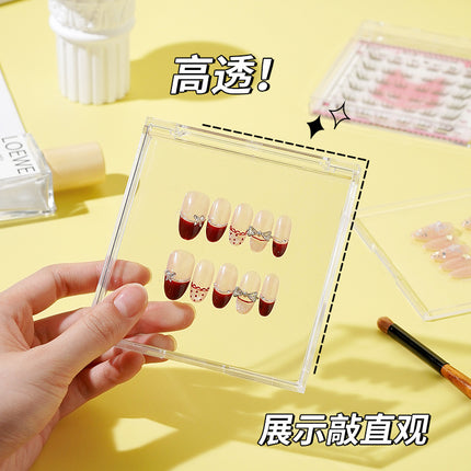 New Eyelash Packaging Box, False Eyelash Storage Box, Transparent Packaging Box/Wearing Nail Box, Size 10*10