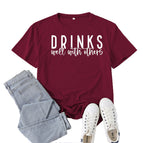 Burgundy (white font) / S