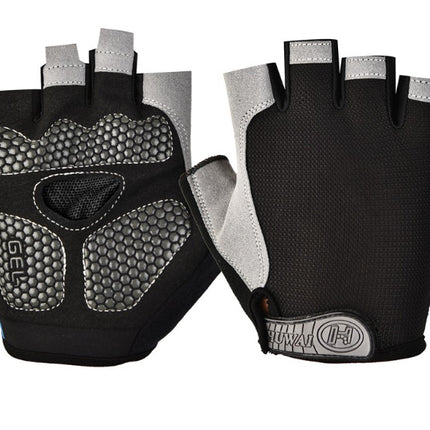 Cross-border Thin Half-finger Gloves Men's and Women's Riding Non-slip Quick-drying Sports Fitness Breathable Bicycle Gloves A01W