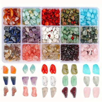 TEMU Amazon Hot Sale 15 Pig Natural Gravel Boxed Irregular DIY Jewelry Accessories suit Jewelry Accessories