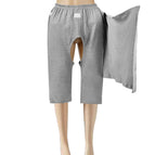 Gray front covered cropped pants / M 80 to 50kg