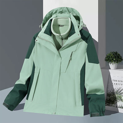 Explosive Loose All-match Mink Velvet Couple Outdoor Sports Charge Clothes Men's and Women's Charge Clothes Three-in-One Jacket