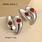 Nmse-e349-2 steel color red water drop / 18K