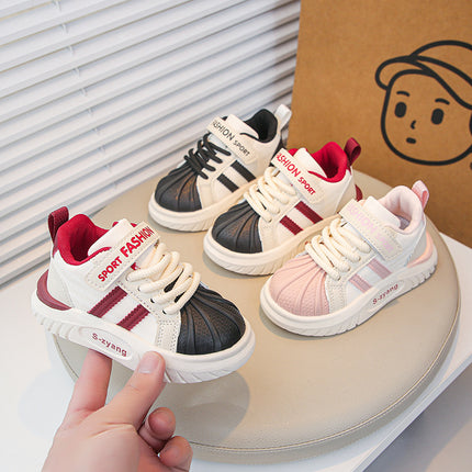 Autumn 2025 New Children's Leather Soft-soled sneaker All-match Casual Board Shoes for Boys and Girls sneaker