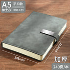A5 gentleman Gray-flat buckle 240 pages
