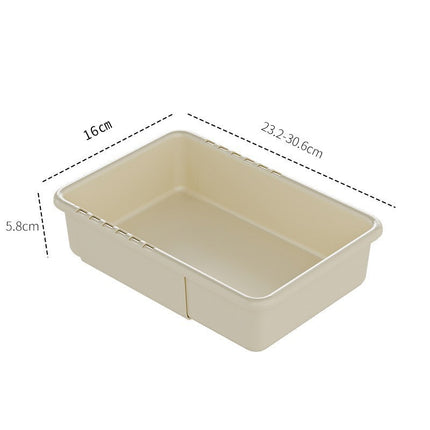 Japanese-style drawer storage box retractable tableware compartment storage box multi-functional tableware underwear socks sorting