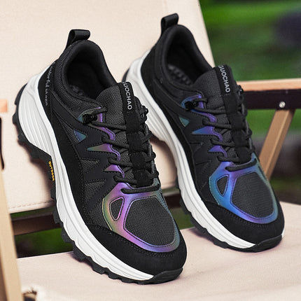 Men's Shoes, Dad Shoes, New Men's Shoes, Middle-Aged Non-Slip Sports Breathable Outdoor Hiking Spring and Summer Mesh Casual Shoes