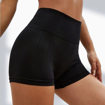Spot Yoga Shorts Women's Summer Outer Wear Naked Hip Lifting Sports Shorts Tight Stretch Sports Fitness Triple Pants