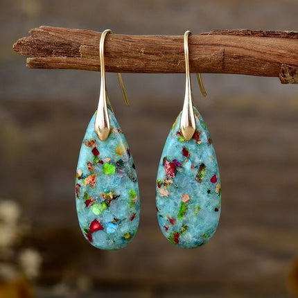 Stone Drop Earrings / Boucles Pierre Naturelle