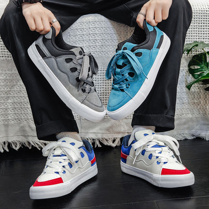 Spring New Low-top Board Shoes Trendy All-match Frosted Leather Bread Shoes Men's Fashionable All-match Lightweight Casual Shoes Cross-border