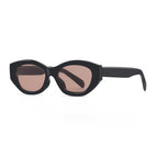 Black frame tea slices / Ordinary sunglasses version