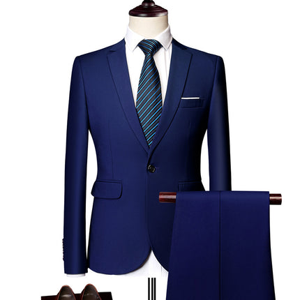 Men's Business Casual Suit Set White Two-Piece Suit Xz 5.2-26.1kg Piece Set Amazon