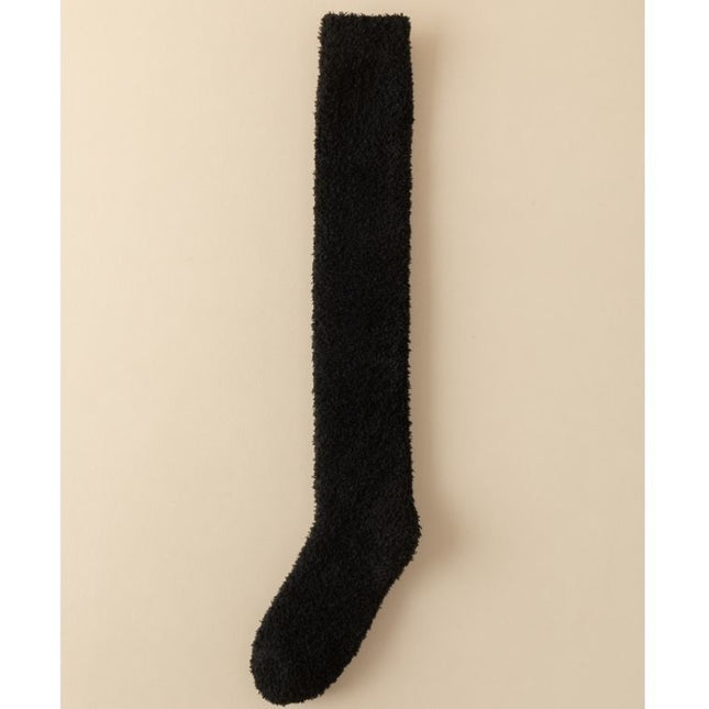 Women's Coral Fleece Over-The-Knee Socks, Autumn and Winter Floor Socks, Towel Socks, High Tube Maternity Socks, Essential for Keeping Warm in Winter