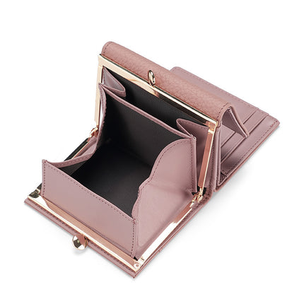 Cross-border Japanese Genuine Leather Girl's Wallet Coin Bag rfid Anti-theft Brush Japanese Hot Sale Multi-function Women's Coin Purse